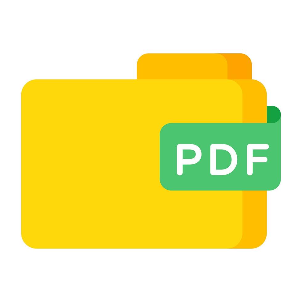 Trendy design icon of pdf folder vector