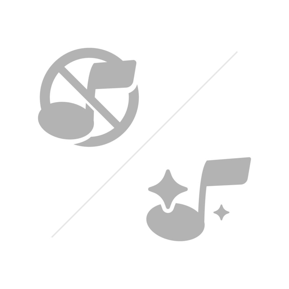 mute and unmute mode glyph icon for ui, editable vector eps10