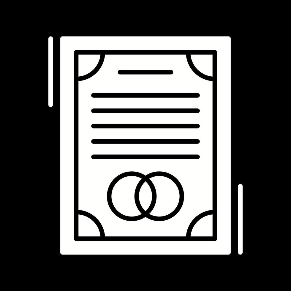 Wedding Contract Vector Icon