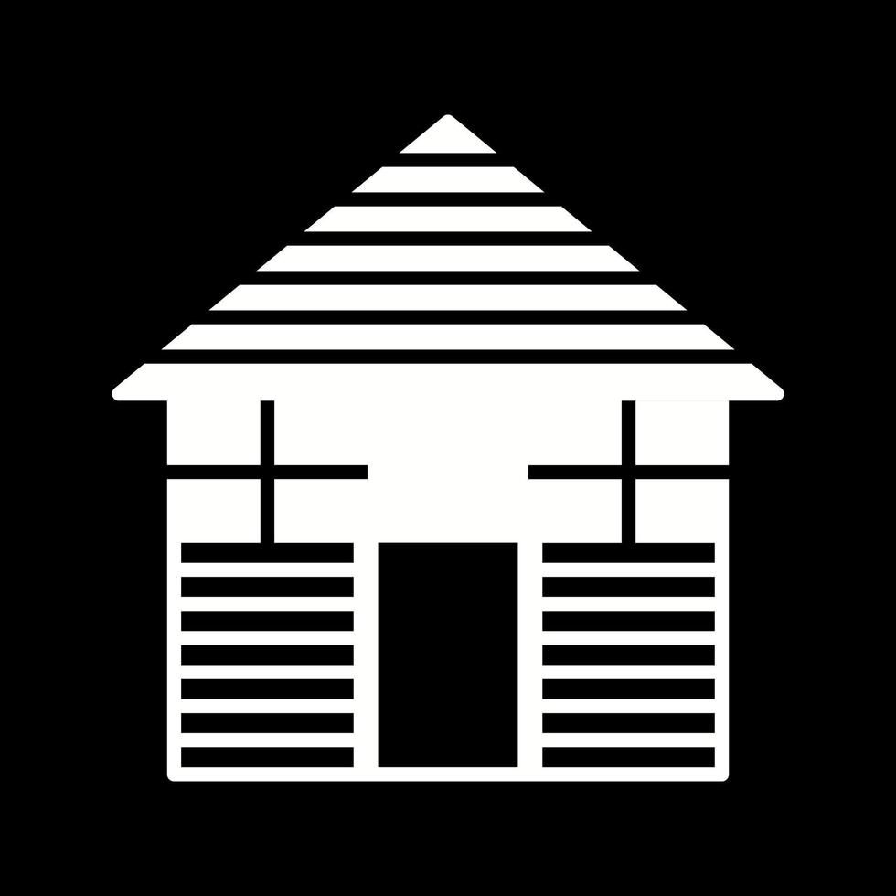 Wood Cabin Vector Icon