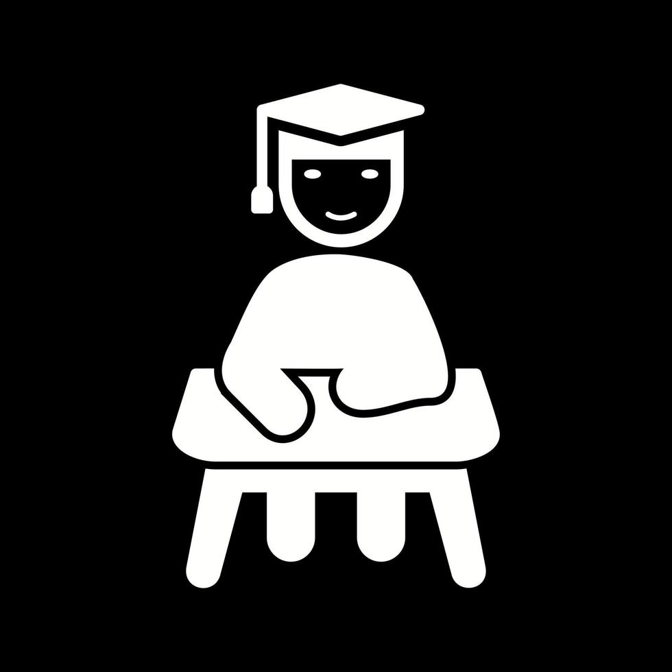 Unique Studying on Desk Vector Icon