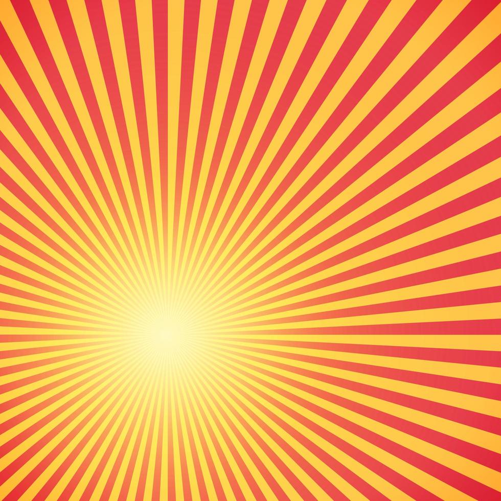 Red and yellow sunburst circle and background pattern photo