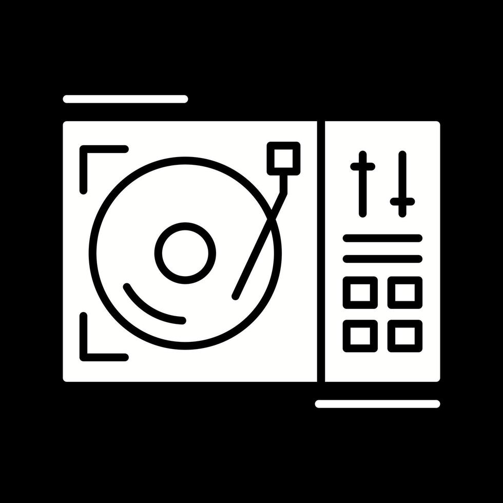 icono de vector de tocadiscos