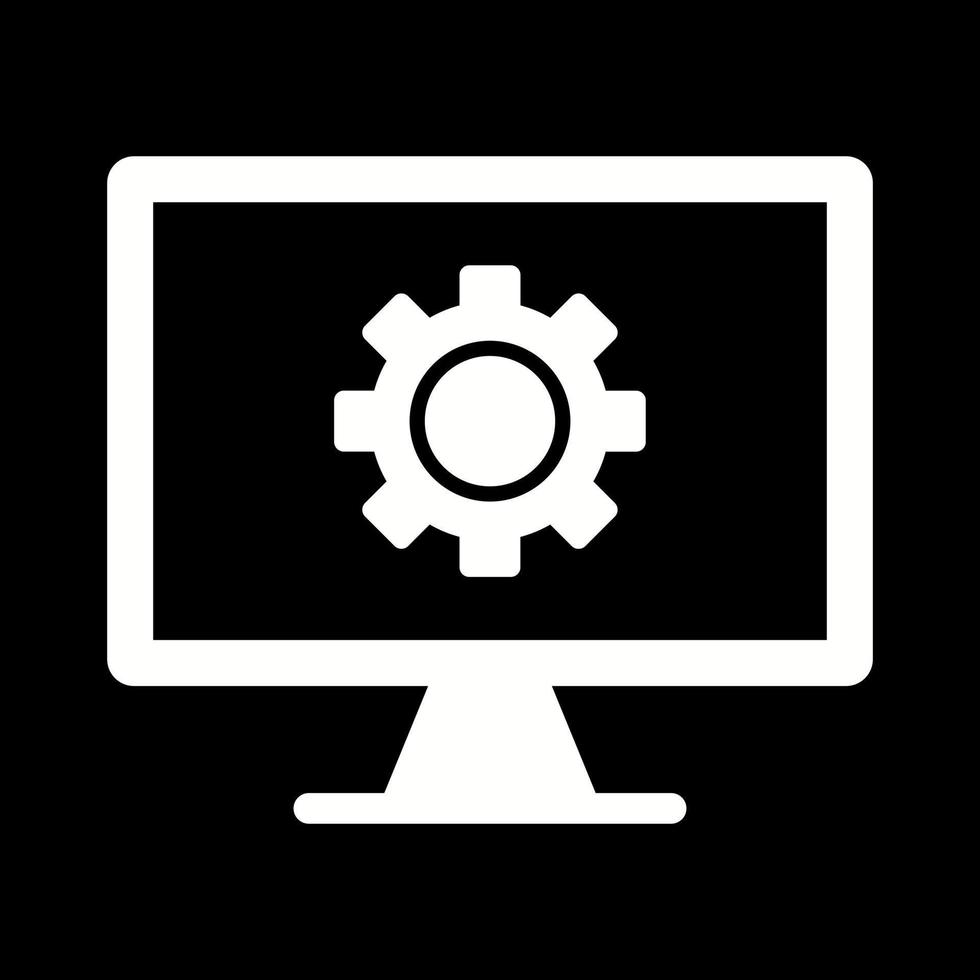 icono de vector de pantalla de monitor