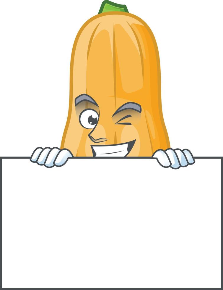 Butternut squash cartoon character style vector