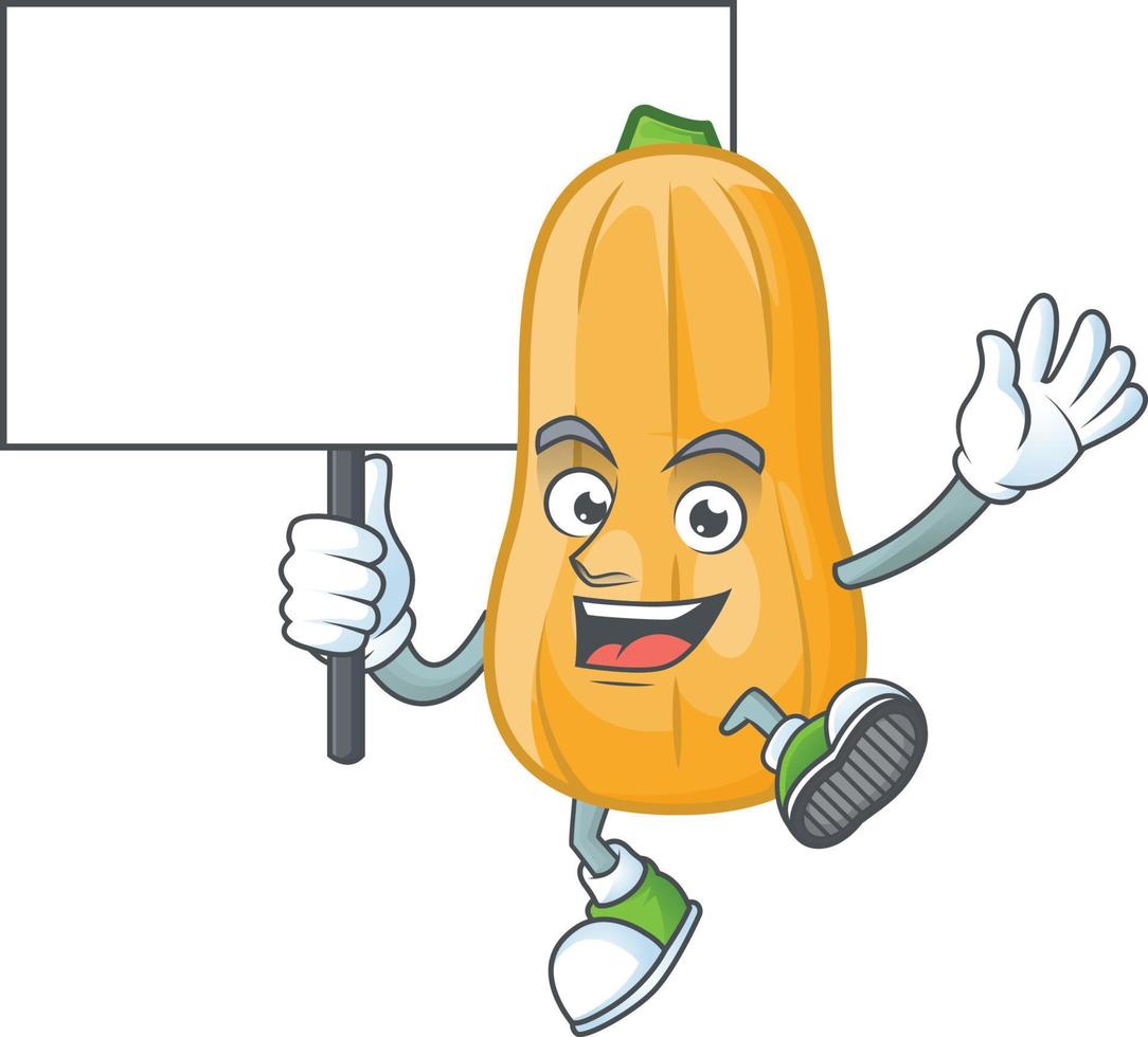 Butternut squash cartoon character style vector