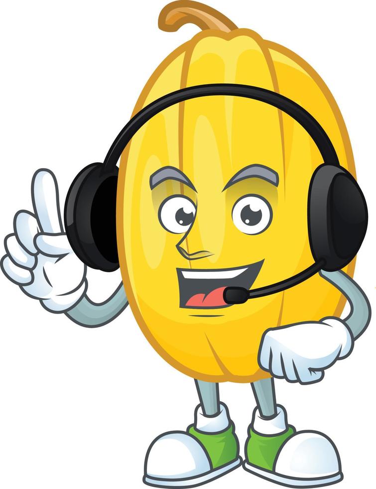 Spaghetti squash cartoon character style vector