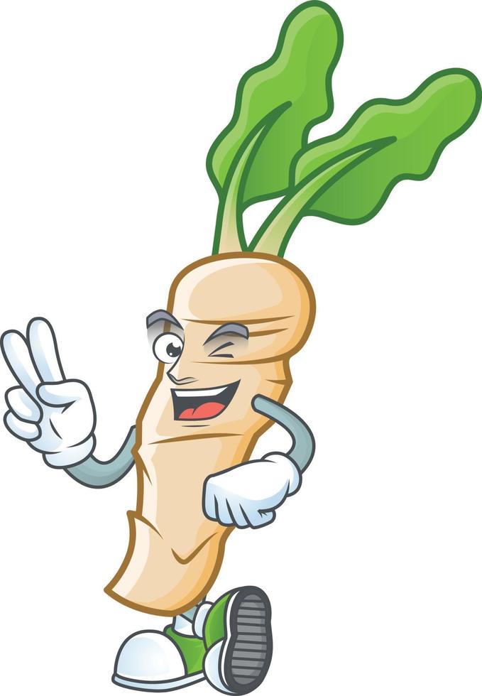 Horseradish cartoon character style vector