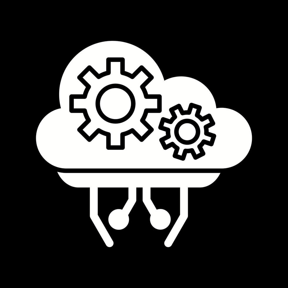 icono de vector de computación en la nube