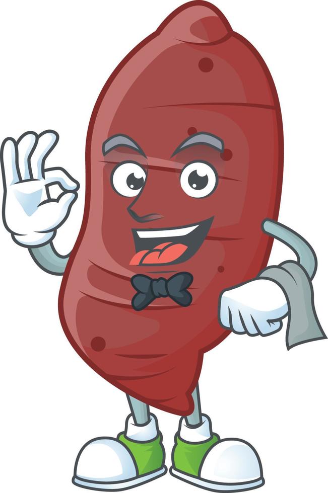 Sweet potatoes cartoon character style vector