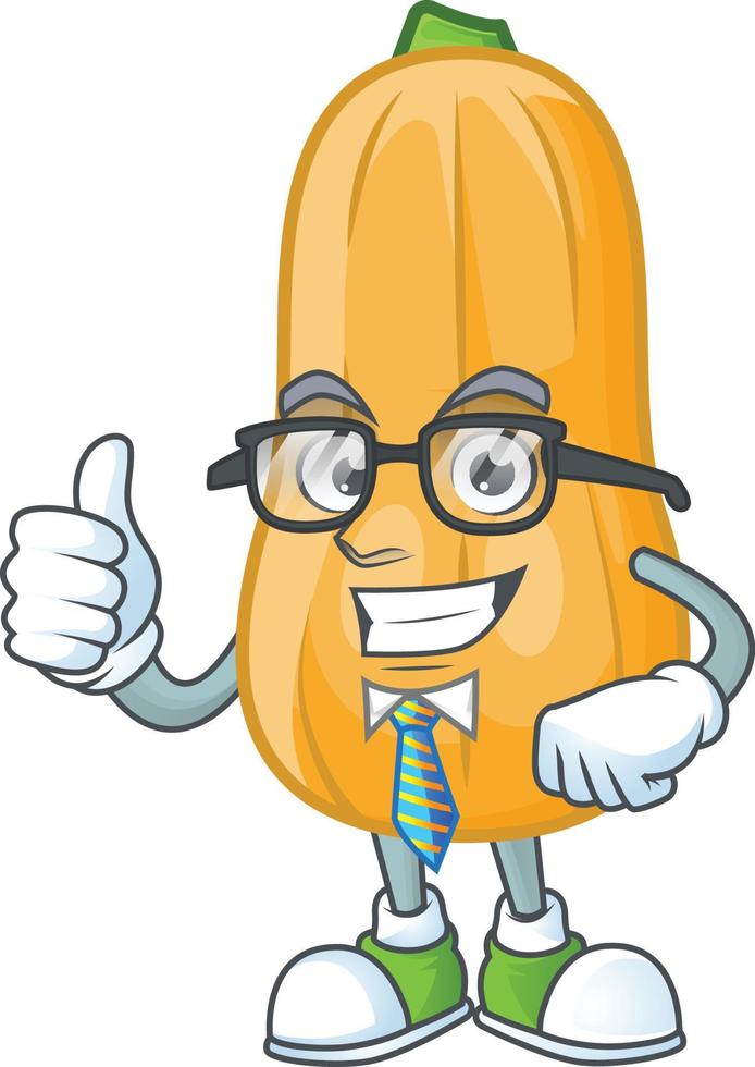 Butternut squash cartoon character style vector