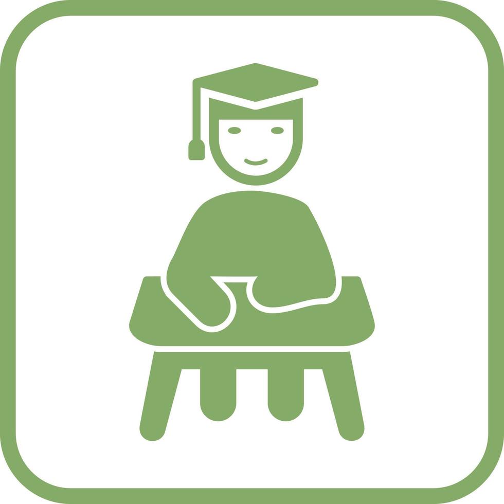 Unique Studying on Desk Vector Icon