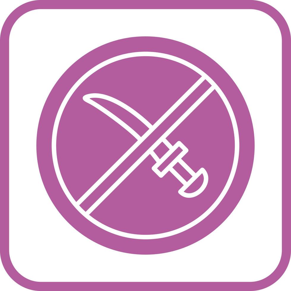 No Weapons Vector Icon
