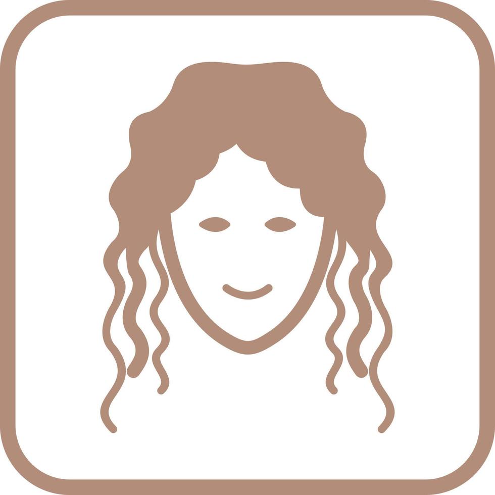 Hair Curly Vector Icon