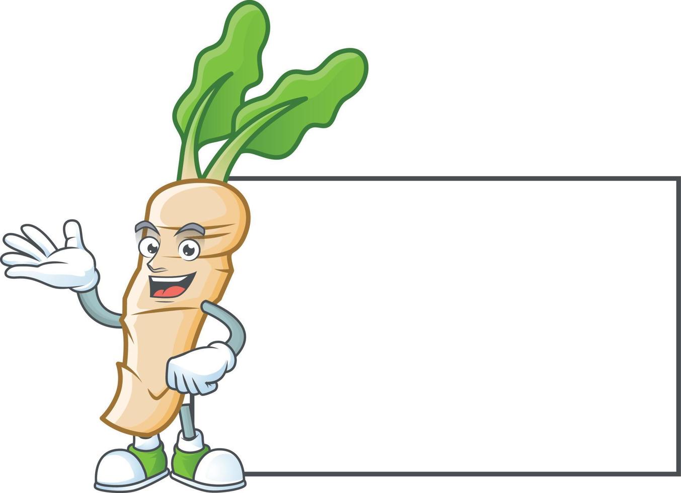 Horseradish cartoon character style vector