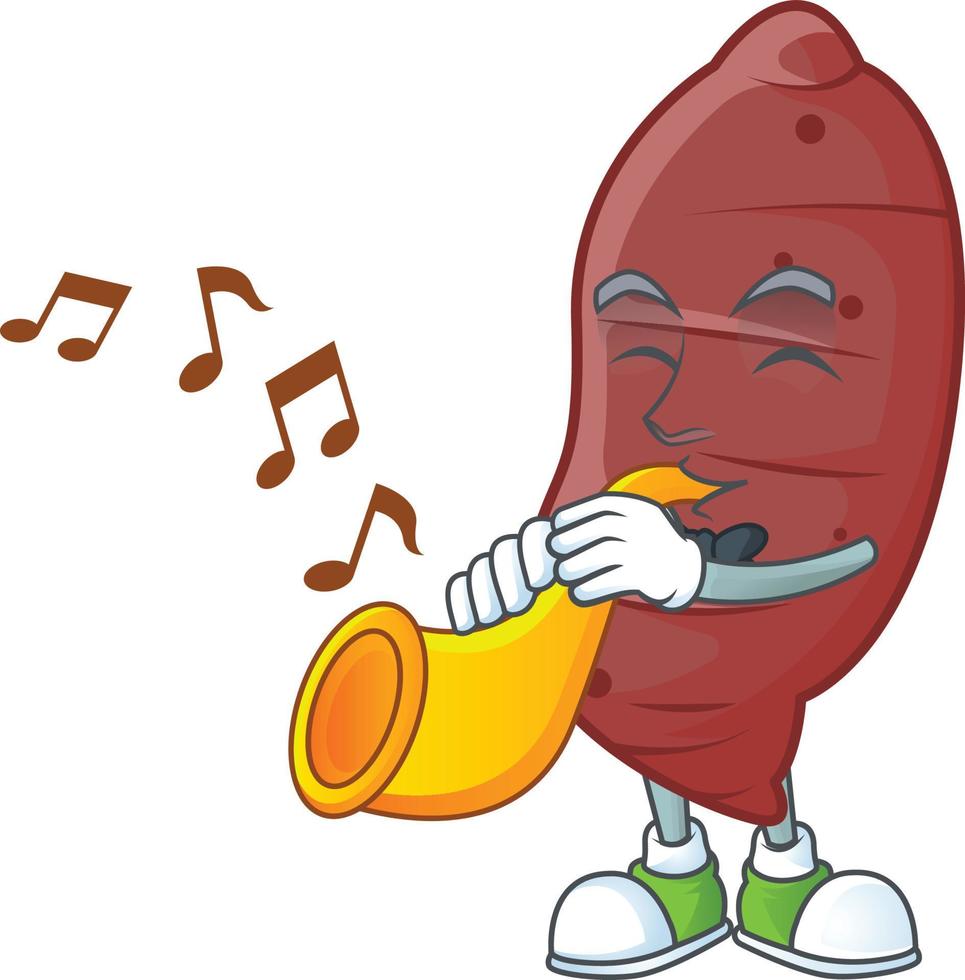 Sweet potatoes cartoon character style vector