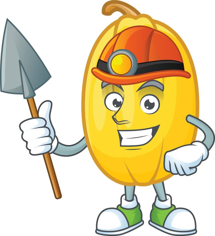 Spaghetti squash cartoon character style vector
