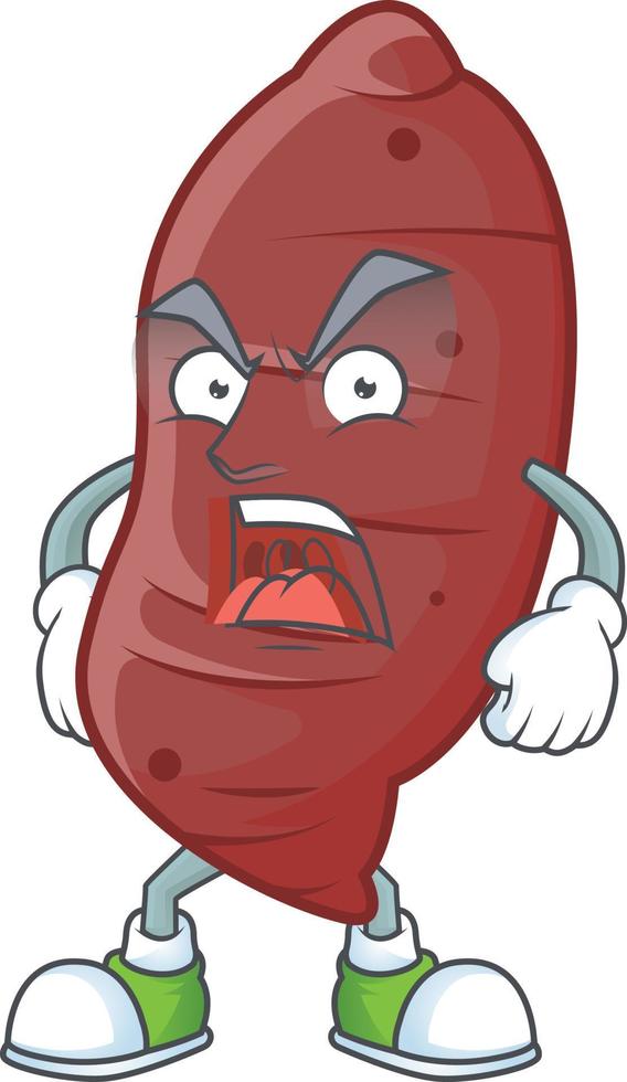 Sweet potatoes cartoon character style vector