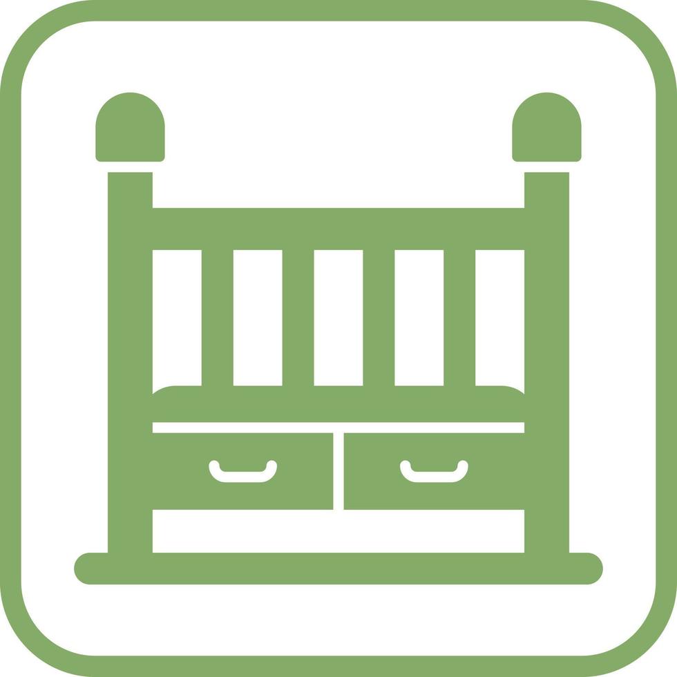 Baby Crib Vector Icon