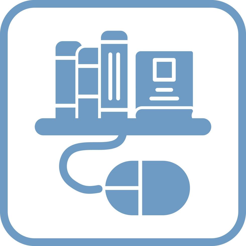 Digital Library Vector Icon