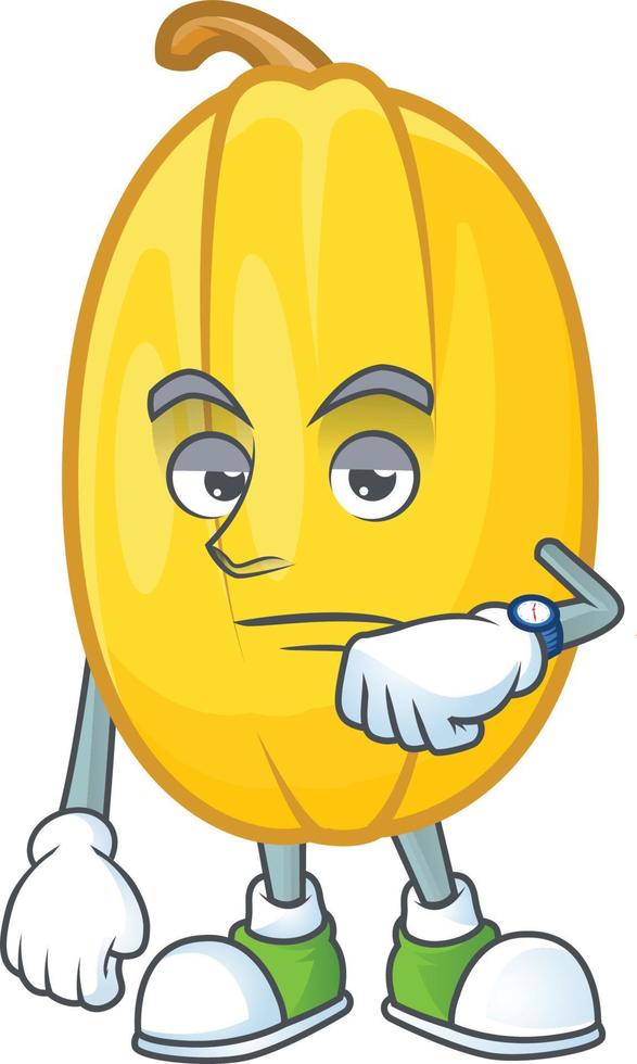 Spaghetti squash cartoon character style vector