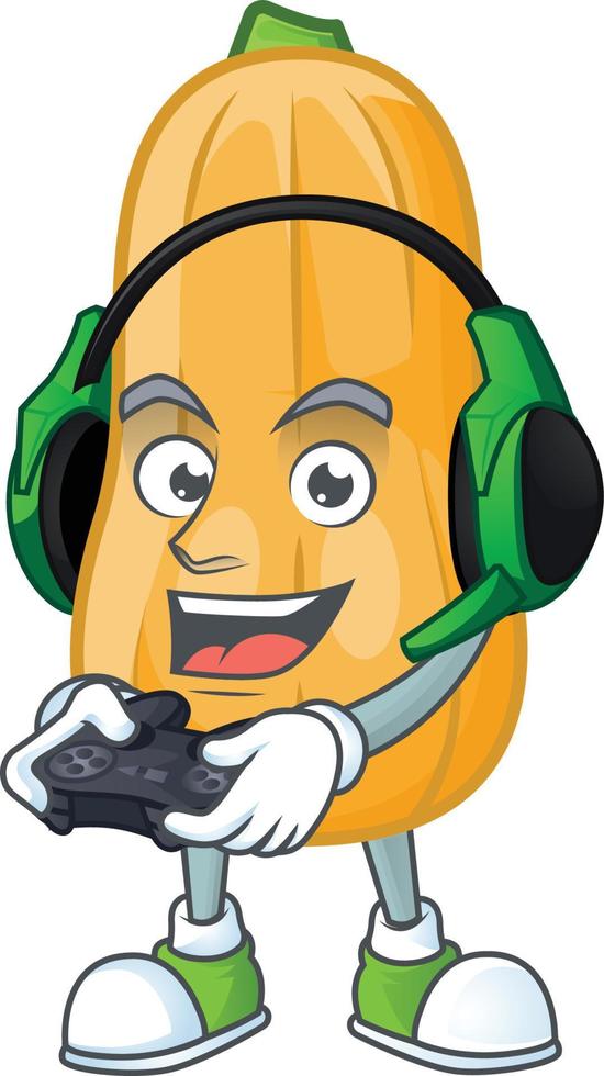 Butternut squash cartoon character style vector