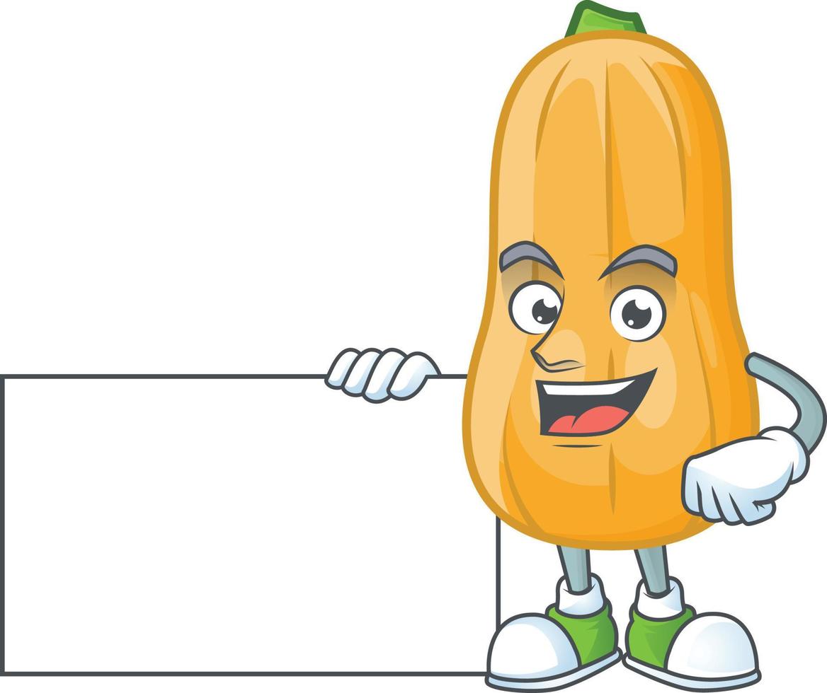 Butternut squash cartoon character style vector
