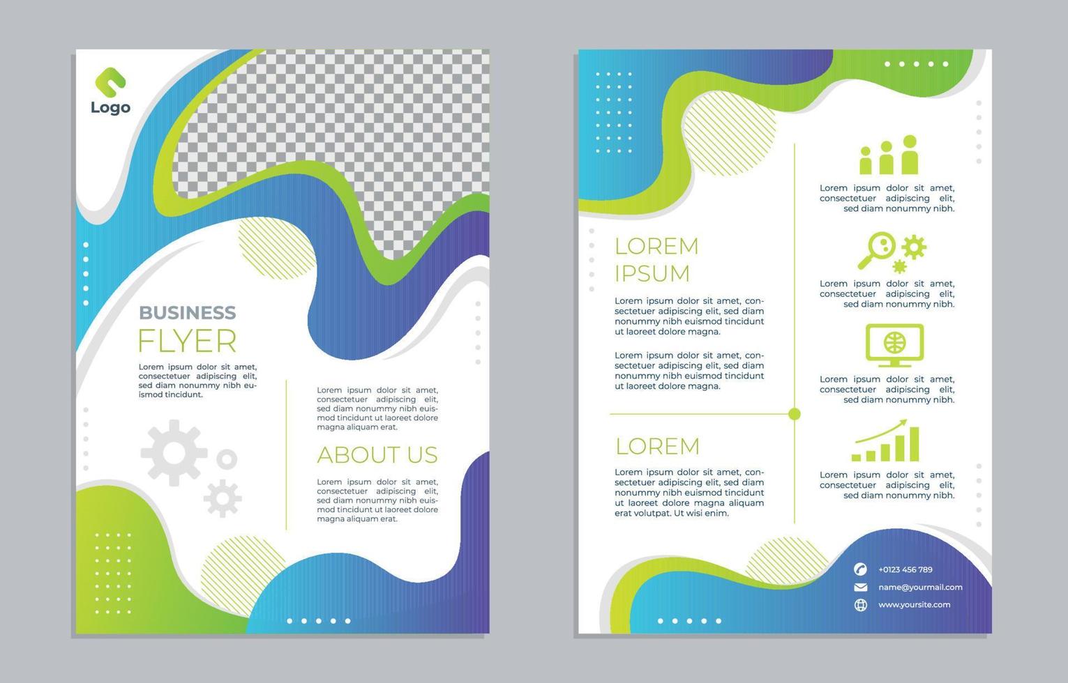 Business Essential Gradient Flyer Design Template vector