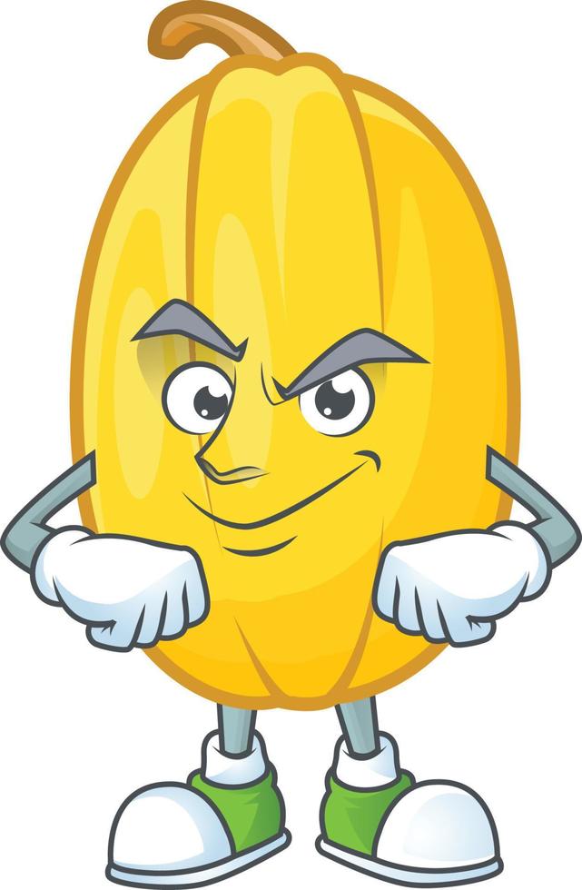 Spaghetti squash cartoon character style vector