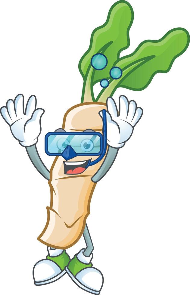 Horseradish cartoon character style vector