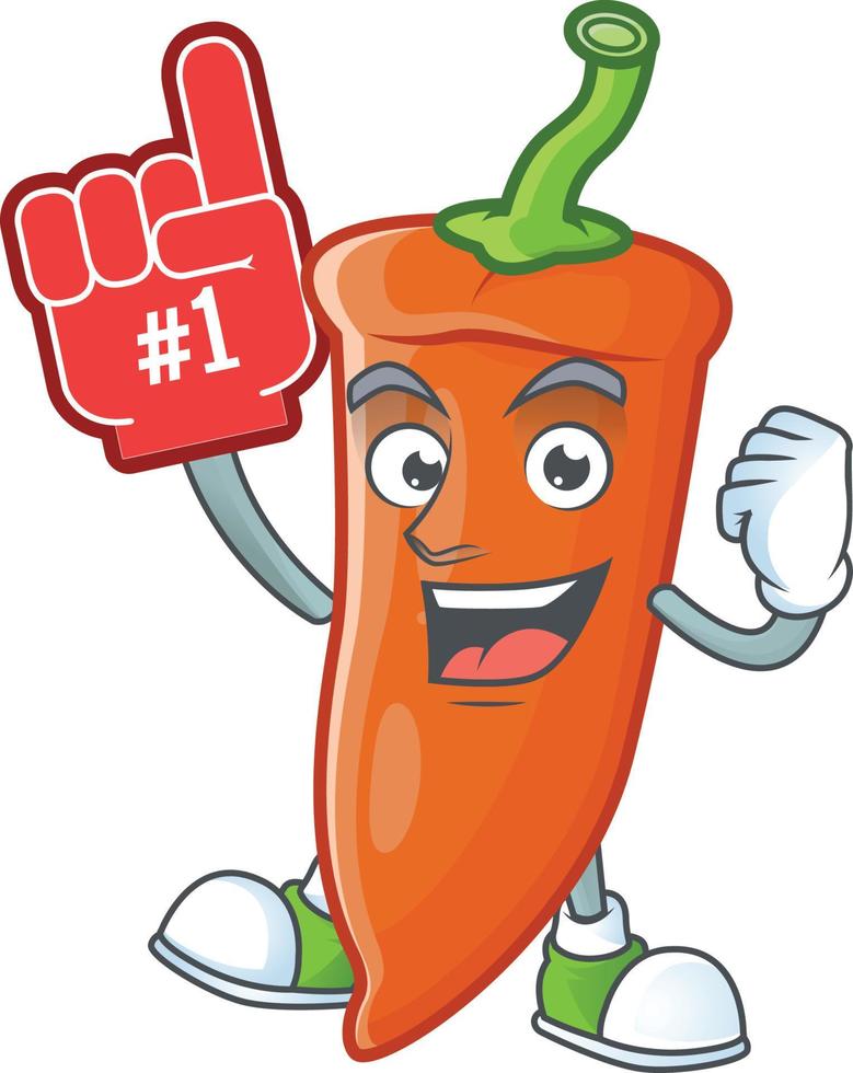 Orange chili cartoon character vector