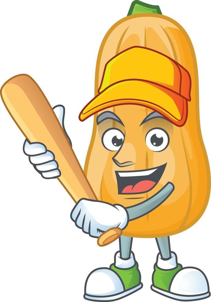 Butternut squash cartoon character style vector
