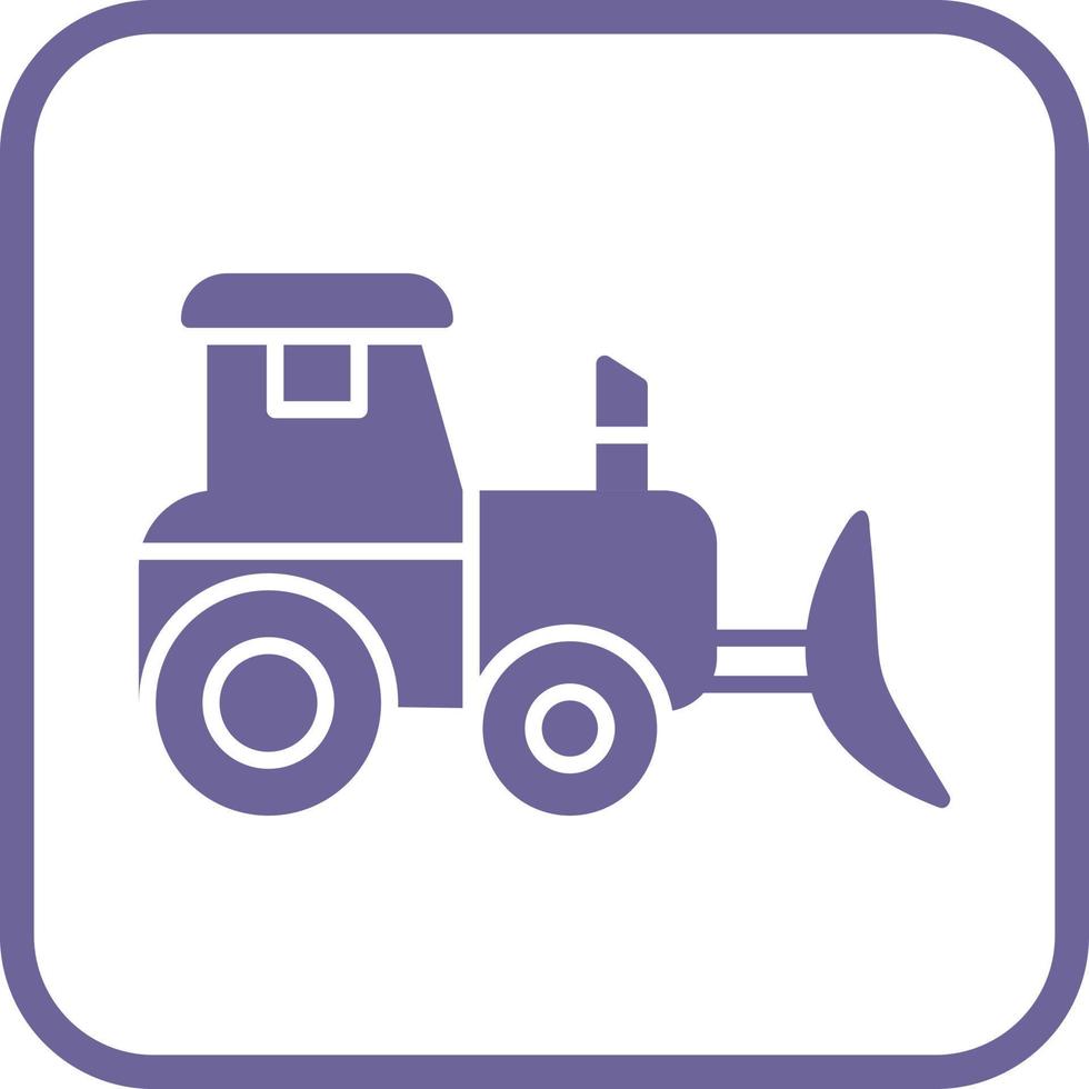 Industrial Tractor Vector Icon