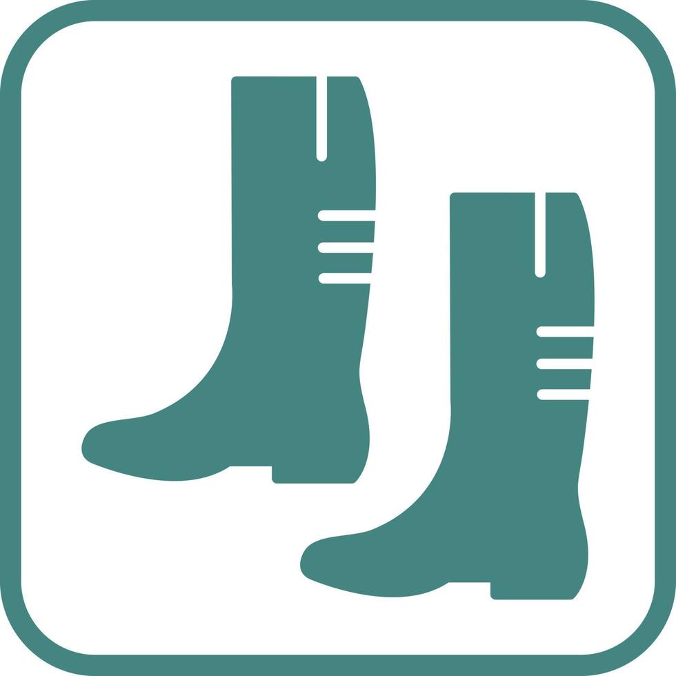 icono de vector de botas de jardinería