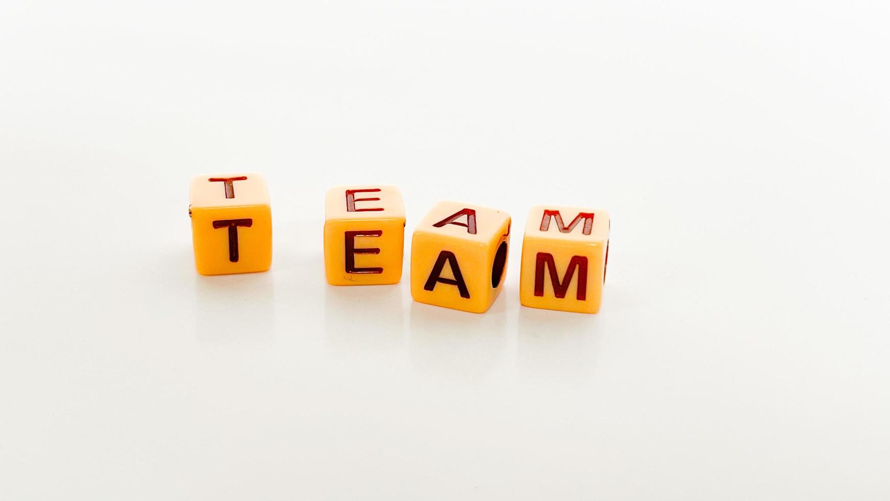 The word TEAM white isolated photo