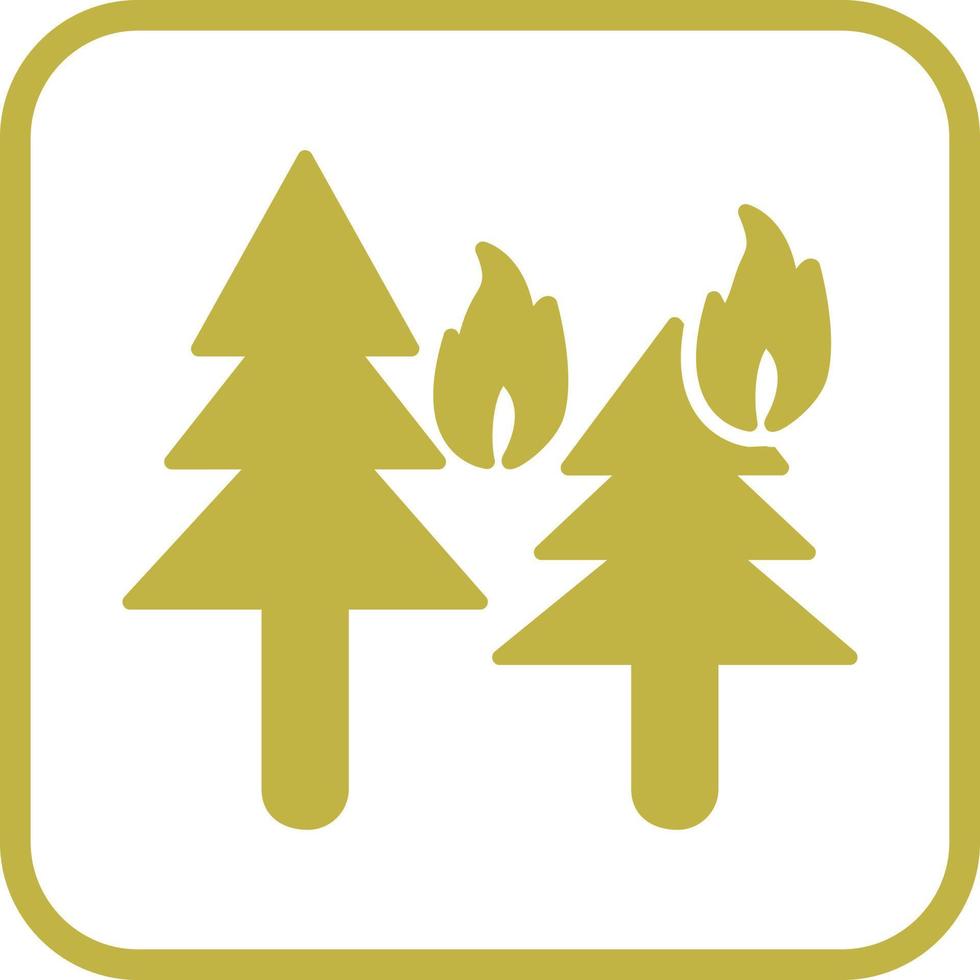 Unique Fire in Forst Vector Icon