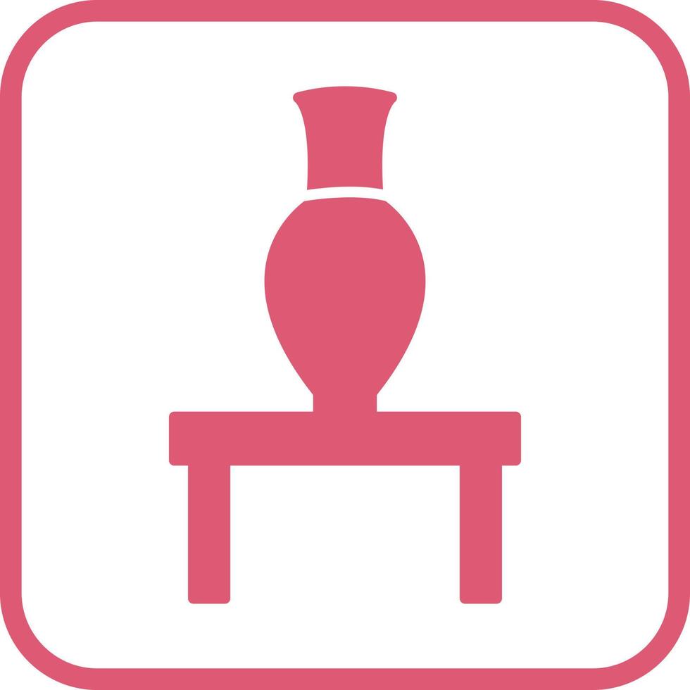 Vase Exhibit Vector Icon