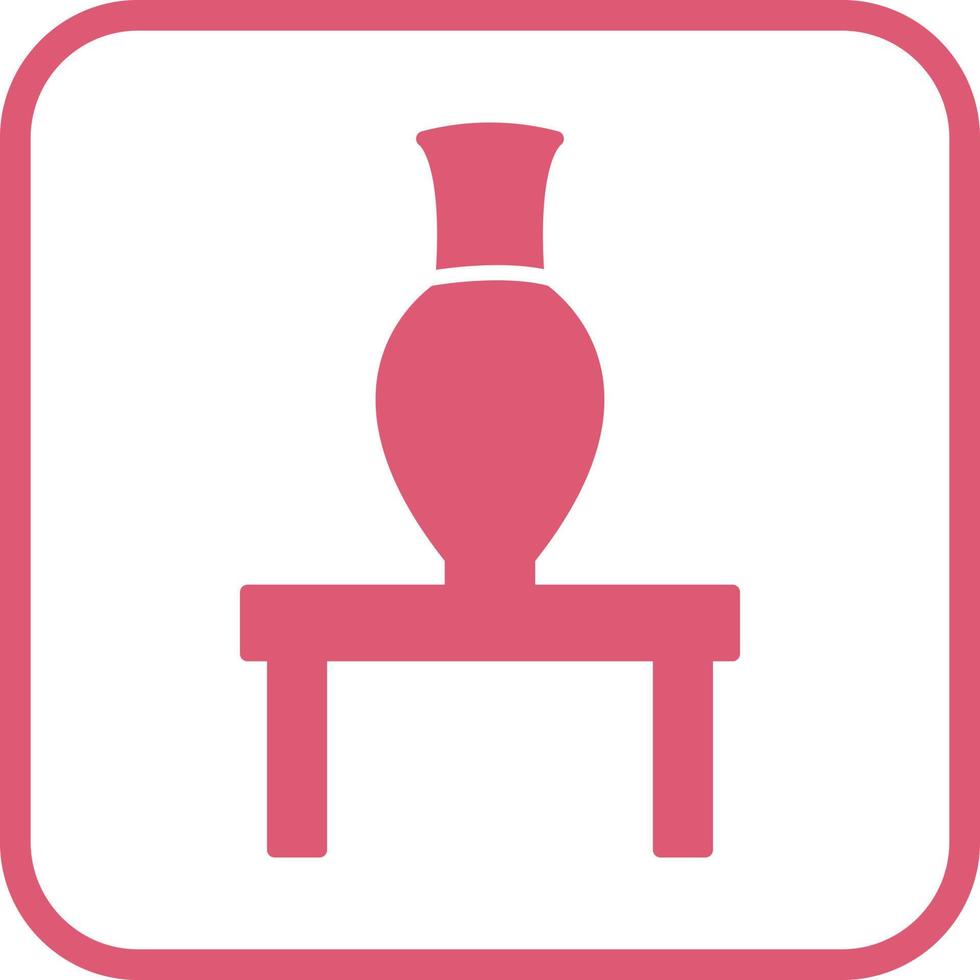 Vase Exhibit Vector Icon