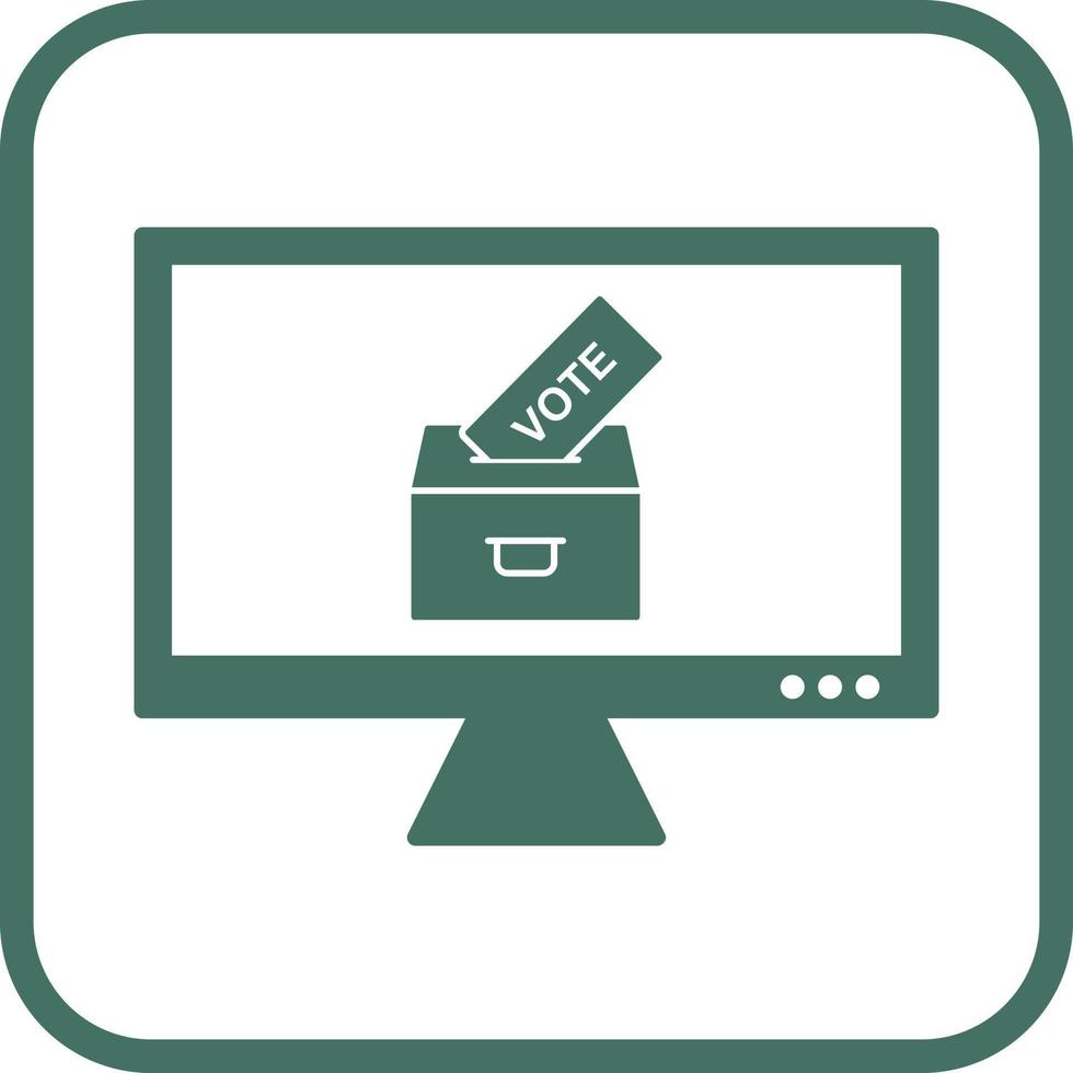 Online Vote Vector Icon