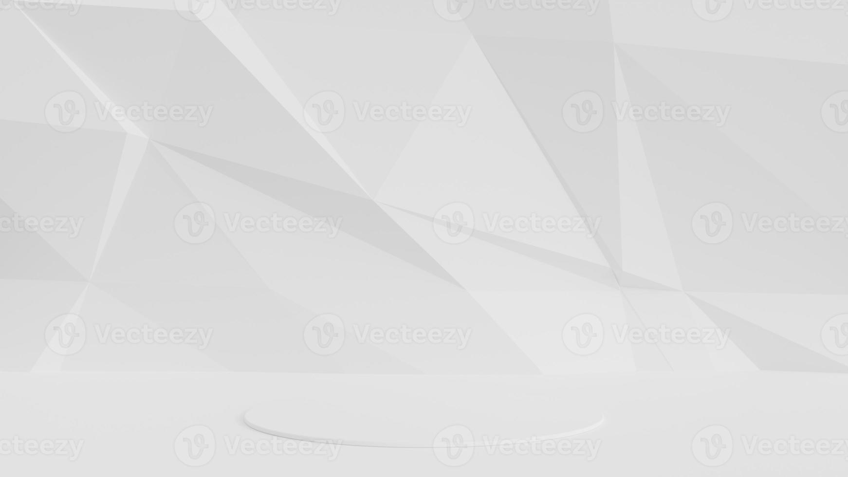 White podium on abstract white background. 3d rendering. photo