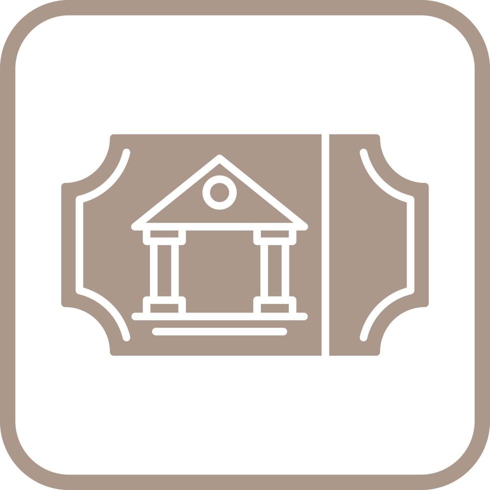 Museum Ticket Vector Icon