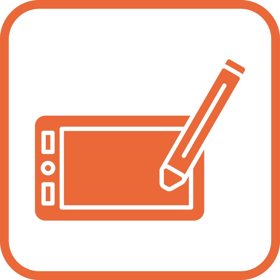 icono de vector de tableta de dibujo