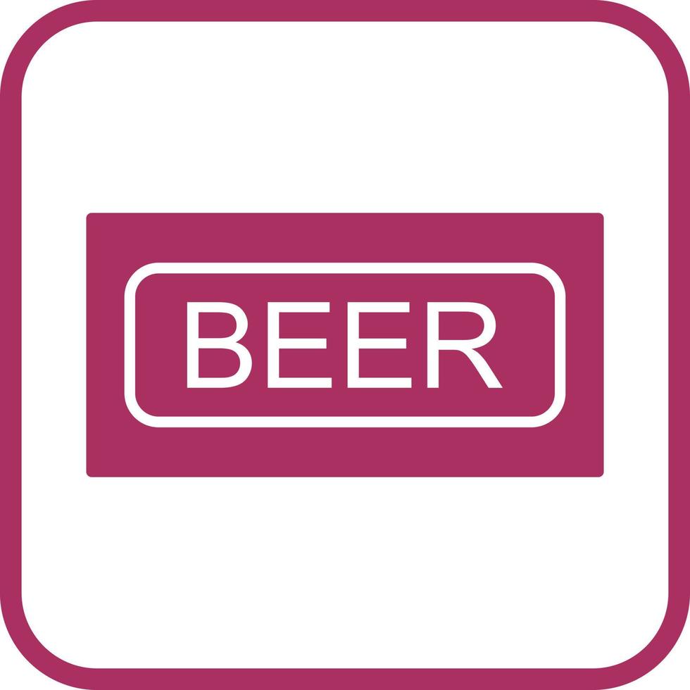 icono de vector de signo de cerveza