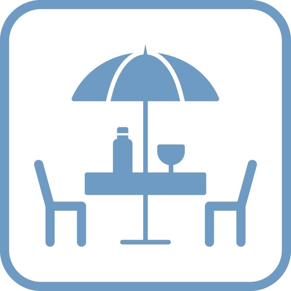 icono de vector de mesa de café único