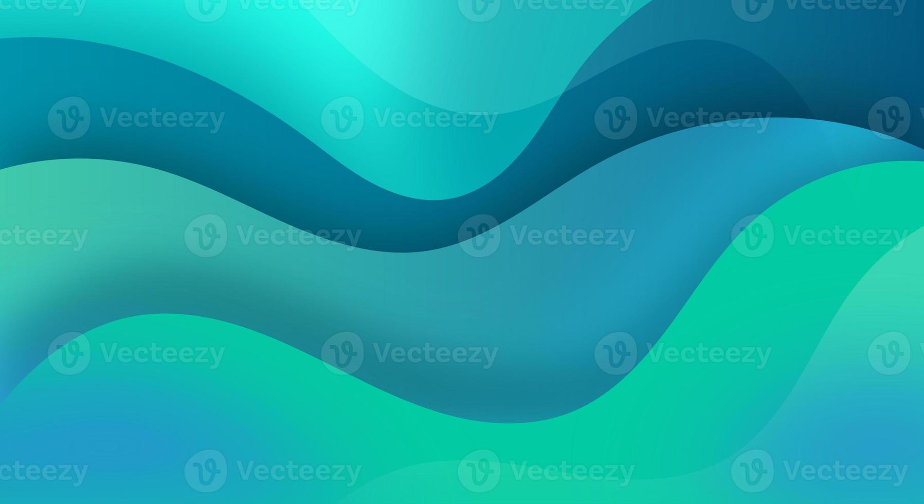 Green tosca wavy gradient background wallpaper photo