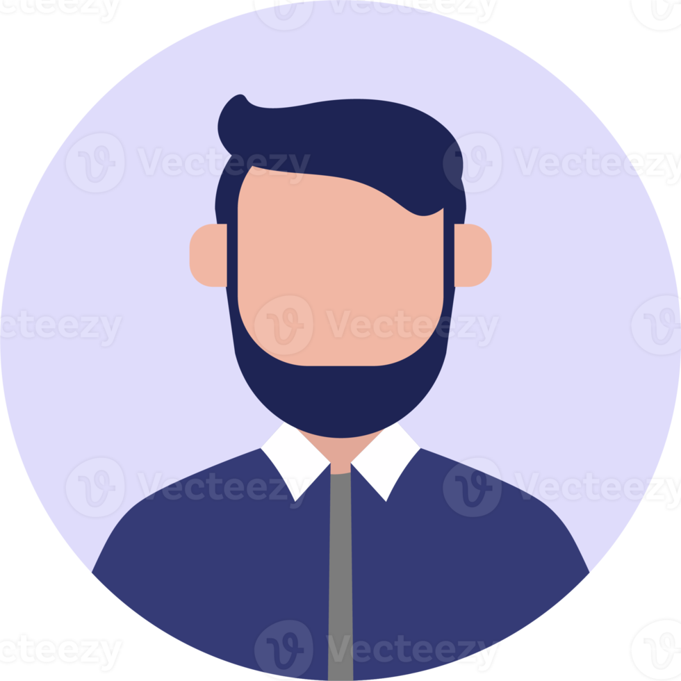 Male user avatar icon in flat design style. Person signs illustration. png