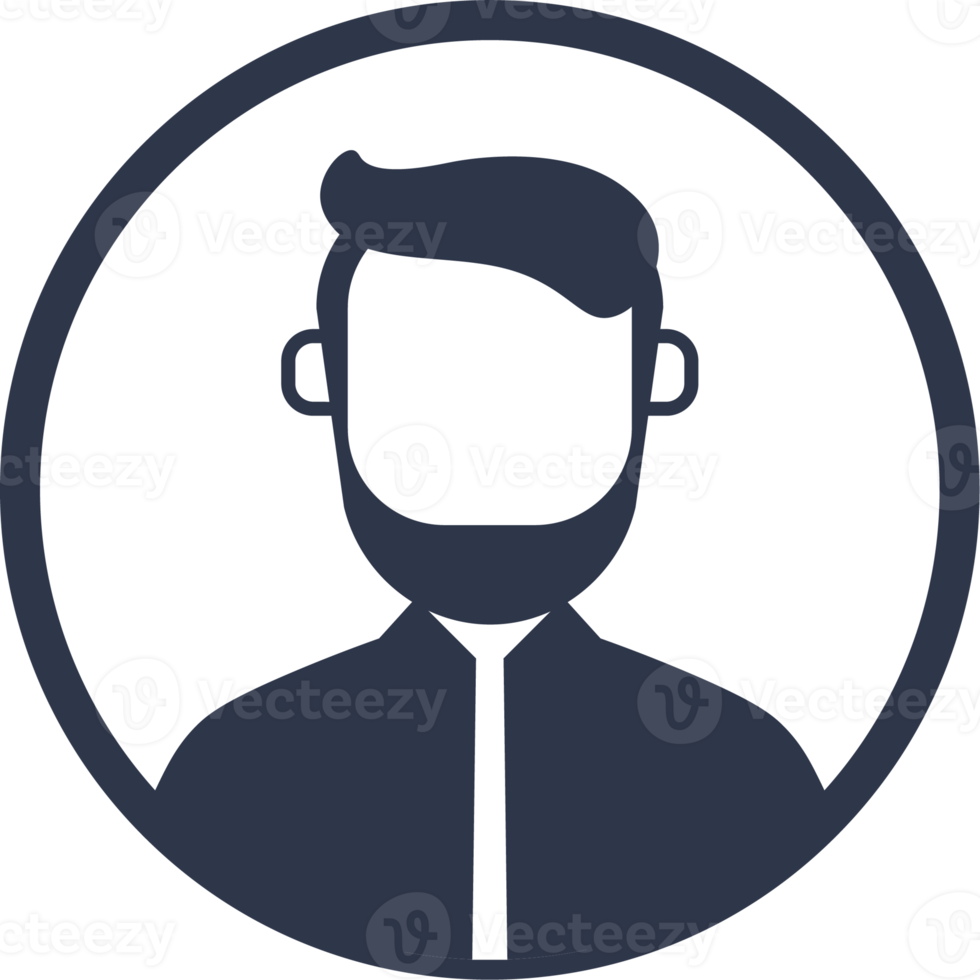 Male user avatar icon in black colors. Person signs illustration. png