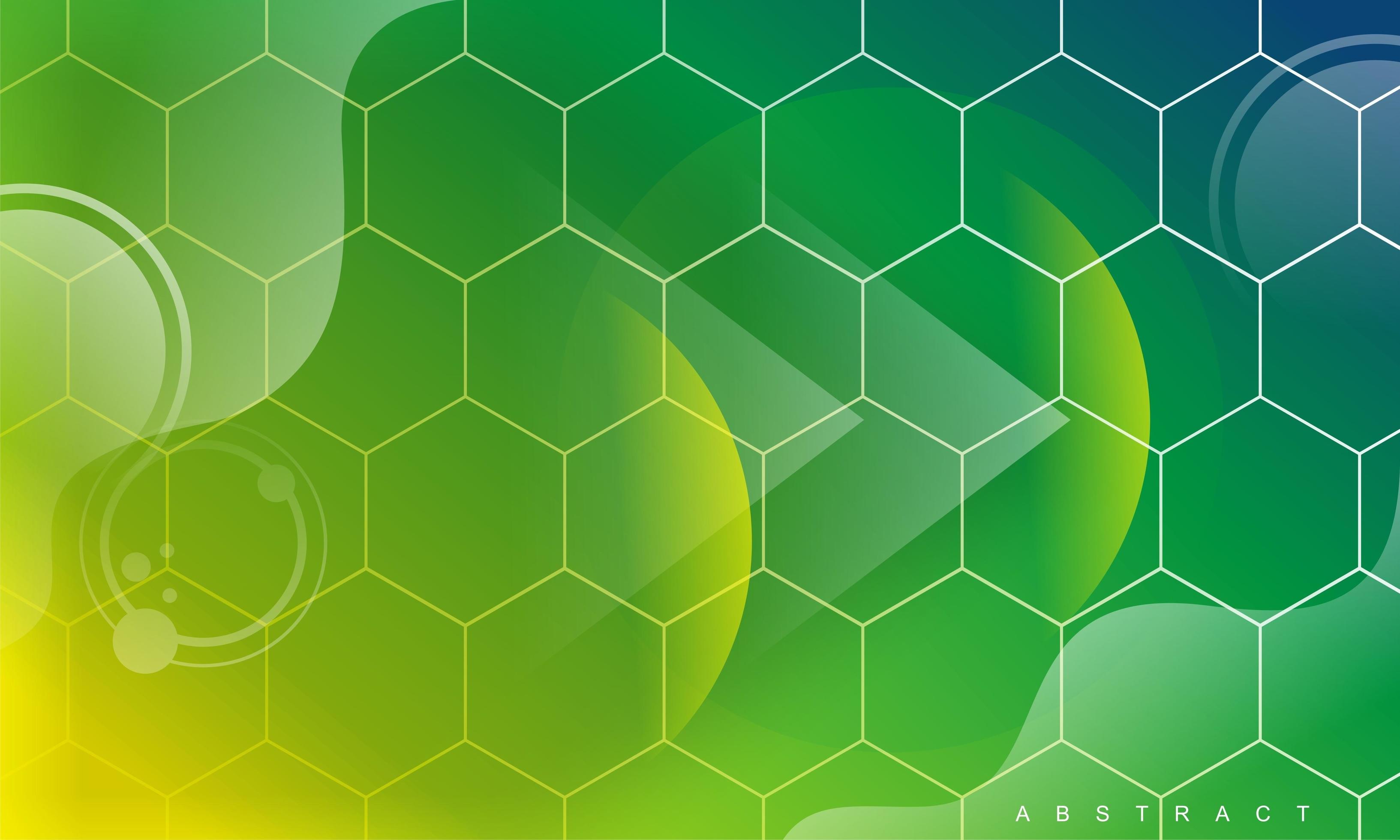 Abstract background with polygon shape design in green color design