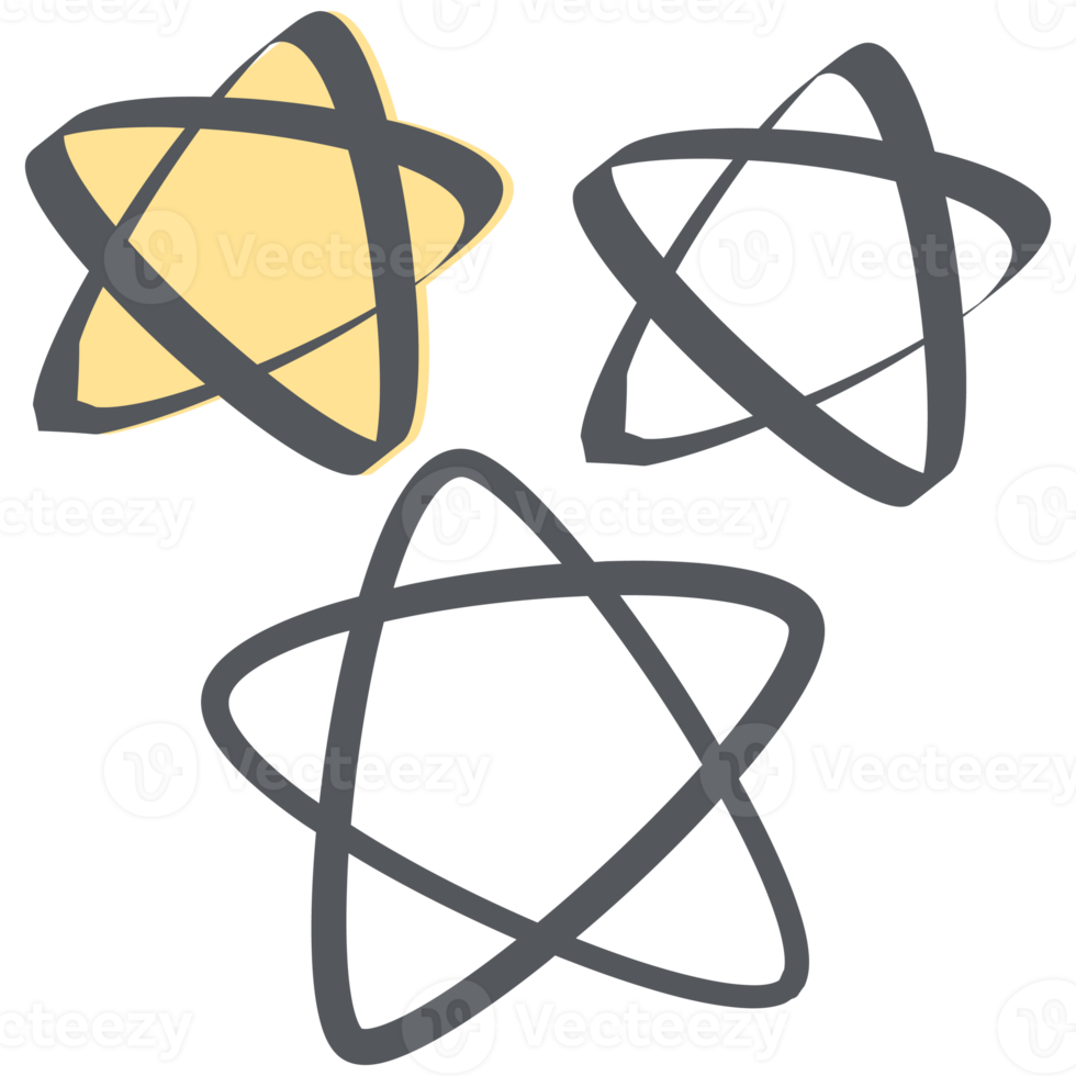 Hand Drawing Doodle Sketch Star Marks Line png