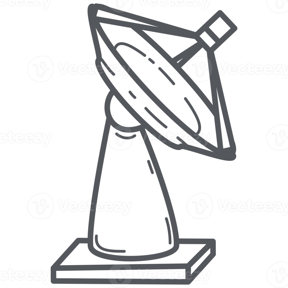 Ground Satellite Doodle Space Wars Line Art png